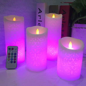 Dancing flame LED Candles with RGB Remote Control